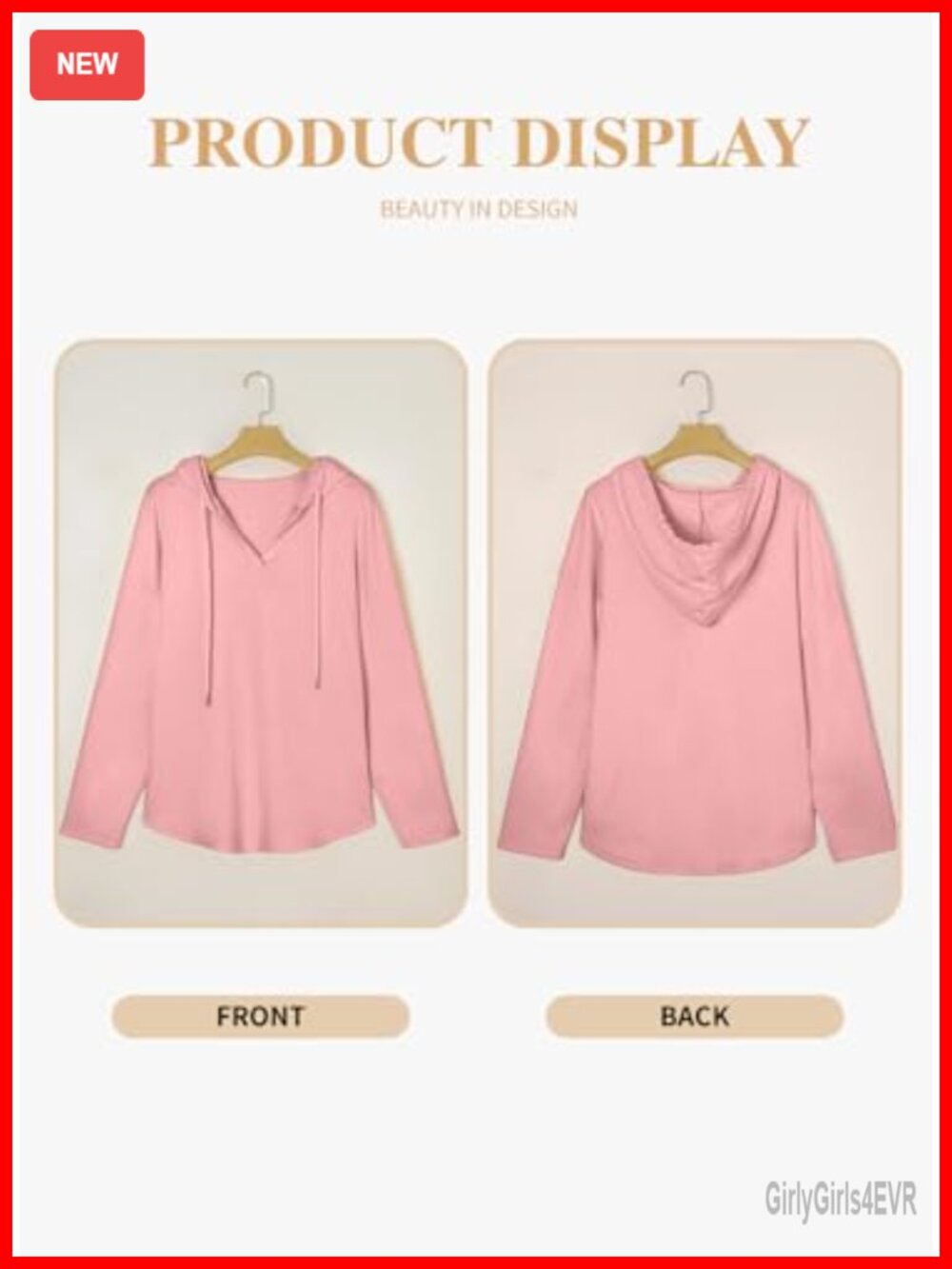 Plus Size Hoodie Long Sleeve Drawstring Oversized Sweatshirt - Picture 3 of 6